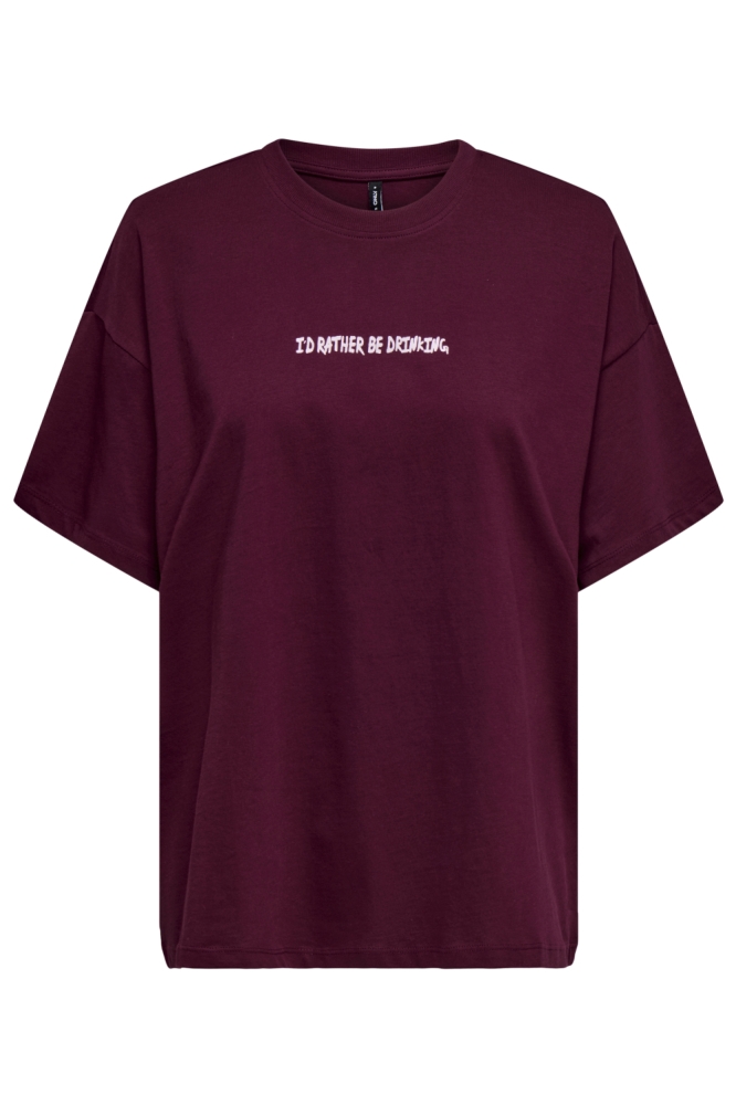 ONLVIVVI LIFE S/S LOVELY TOP JRS 15346761 Zinfandel/The shop